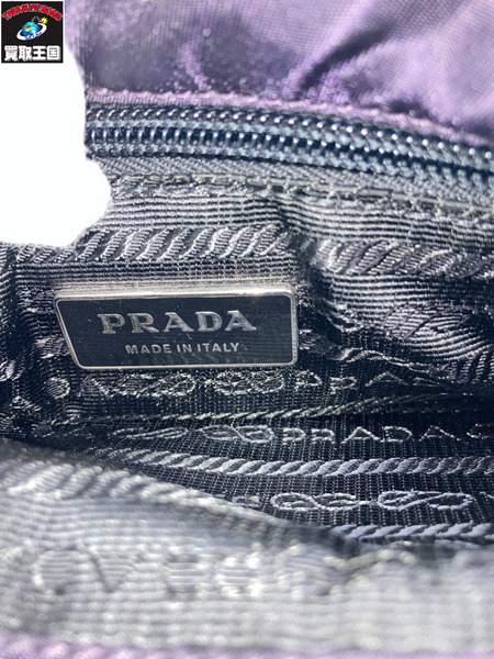PRADA フラワーモチーフ ナイロンハンドバッグ 紫[値下]