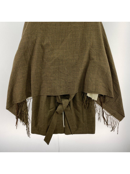 midorikawa ジャケット 23AW BROWN CHECK DOCKING JACKET (S)