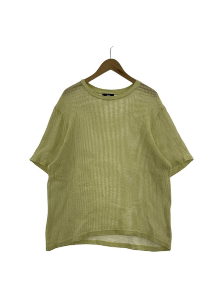 STUSSY COTTON MESH SS CREW S/SメッシュTee（XL）YEL