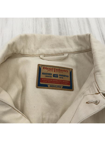 DIESEL 22SS D-RILEY TRUCKER JACKET カバオール L アイボリー