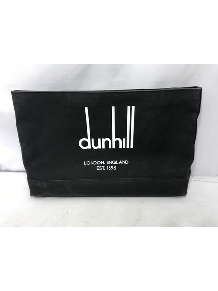 ボディバッグ dunhill キャンバス地 クラッチバッグ 黒