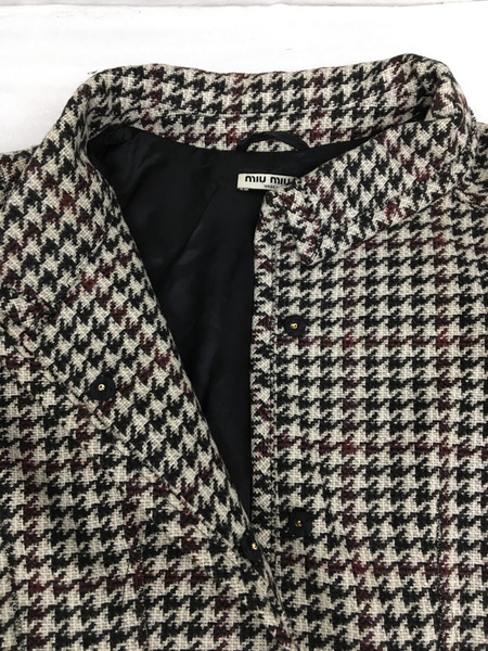 レディースラグ衣料 千鳥格子/カシミヤ混コート/06AW