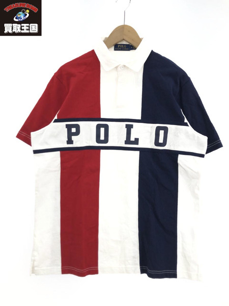 POLO RALPH LAUREN フレンチネイビーマルチ SSポロシャツ (M)