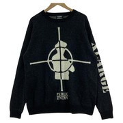 XLARGE×public enemy ニット/BLK/L