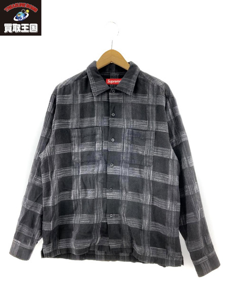 Supreme Plaid Flannel Shirt Black (S)[値下]