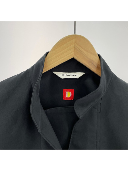 DIGAWEL 24SS カフスリブシャツ 黒 (2)