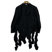 COMME des GARCONS HOMME PLUS 裁断ジャケット XL ブラック