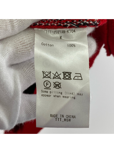 TTT_MSW ソノ他 パンサー ニット 赤