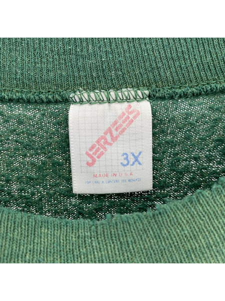 OLD・VINTAGE スウェット・トレーナー JERZEES ラグラン 緑(3X)