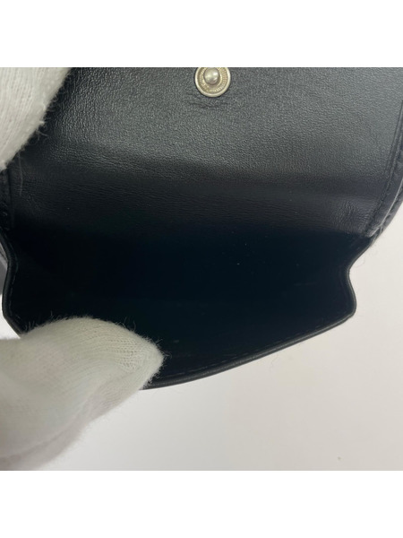 コンパクトウォレット GUCCI シェリーライン 黒 レザー