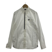 FRED PERRY TAPED PLACKET SHIRT WHT (S)