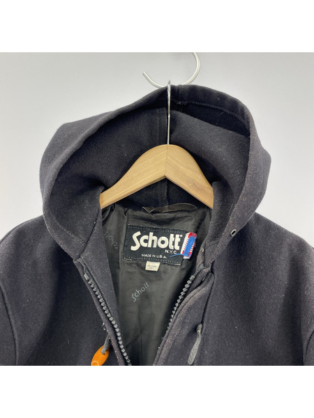 schott フード付 ダッフルコート sizeM