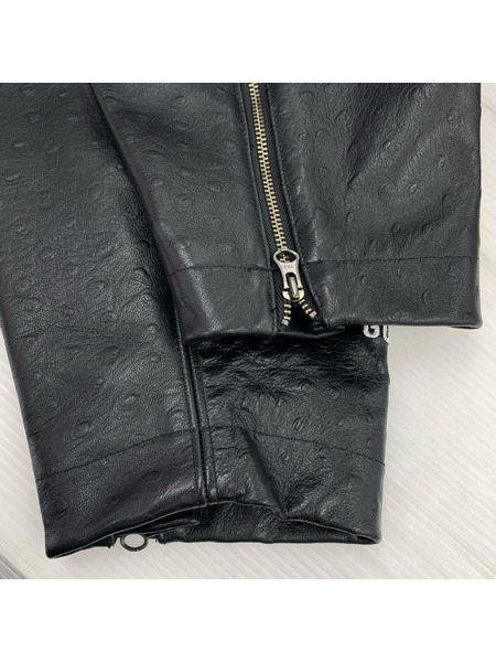 Supreme 26SS GORE-TEX Ostrich Embosssed Leather Jacket L
