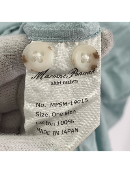 長袖シャツ Marvine Pontiak Shirt Makers LSシャツ ブルー