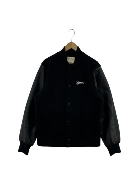 Supreme Wool Varsity Crew Jacket/BLK/M