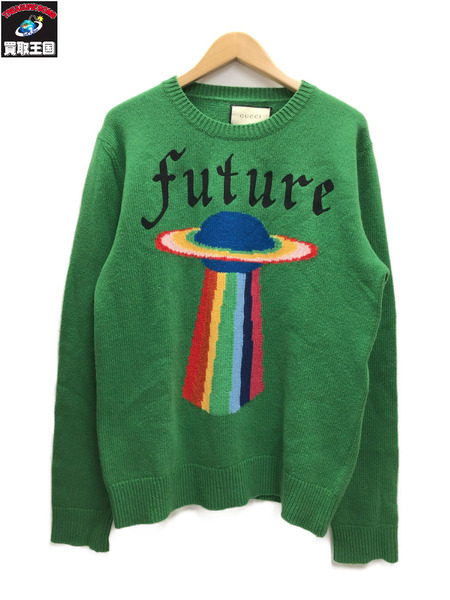 GUCCI/Future UFO wool jumper/ニット/グリーン/M X5T52