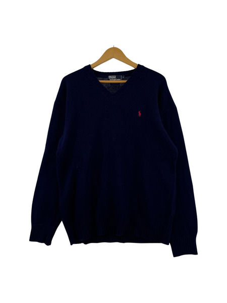 POLO RALPH LAUREN Vネックニット ネイビー｜商品番号：2100208292677 ...