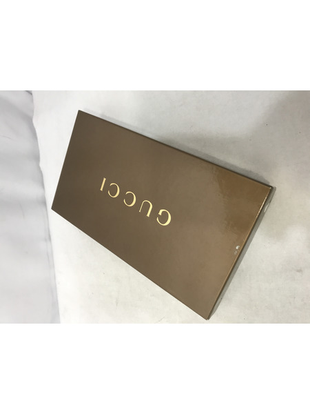 長財布 GUCCI シマレザーラウンドジップウォレット ブラック