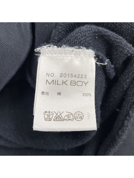 MILKBOY クマ NEVER SEE NO EVIL POパーカー 黒