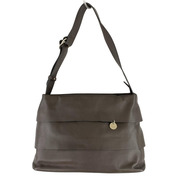 NINA RICCI ショルダーバッグ レザー 茶