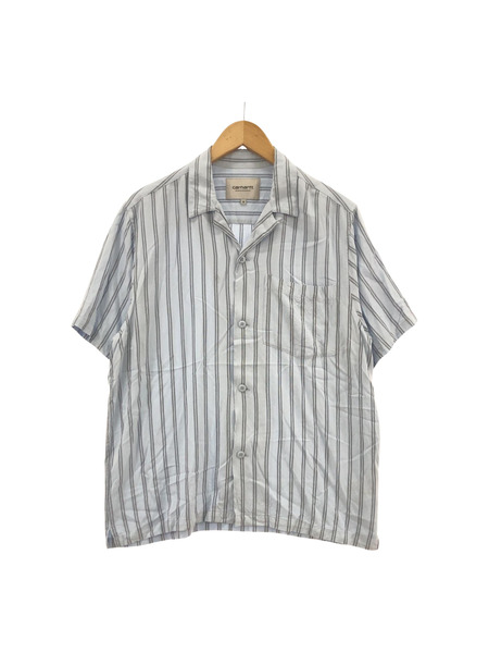 Carhartt WIP S/S Reyes Shirt ストライプオープンカラーシャツ sizeM[値下]