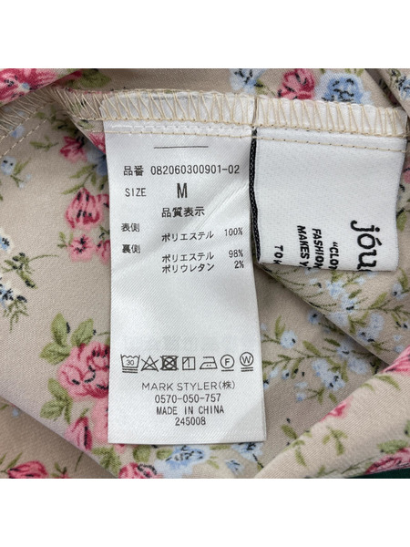 jouetie 長袖ワンピース 花柄 シアー2WAYワンピース