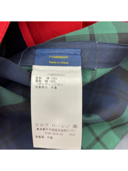 POLO RALPH LAUREN ゴム引キキャンバス ファイヤーマンジャケット L 赤[値下]