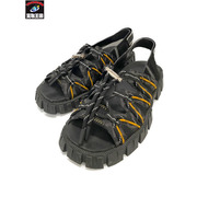 FENDI ファブリックフォース ブラック サンダル　7 X1427　6