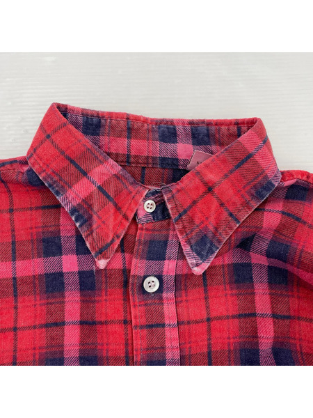 OLD・VINTAGE 長袖シャツ ~70s Sears printed flannel shirt RED L