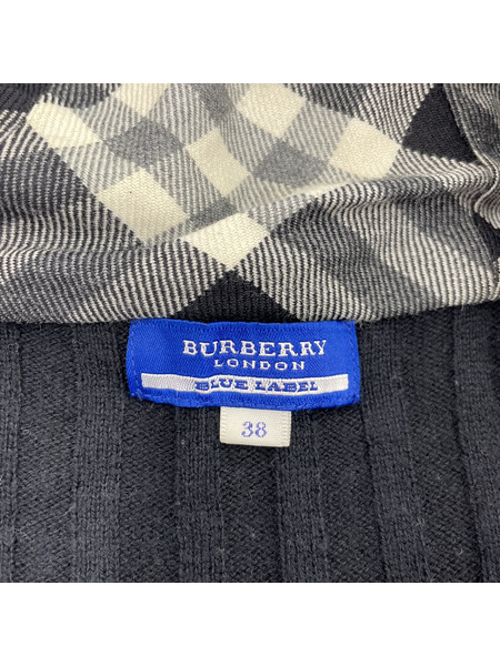 BURBERRY BLUE LABEL/ニットパーカー/38/BLK