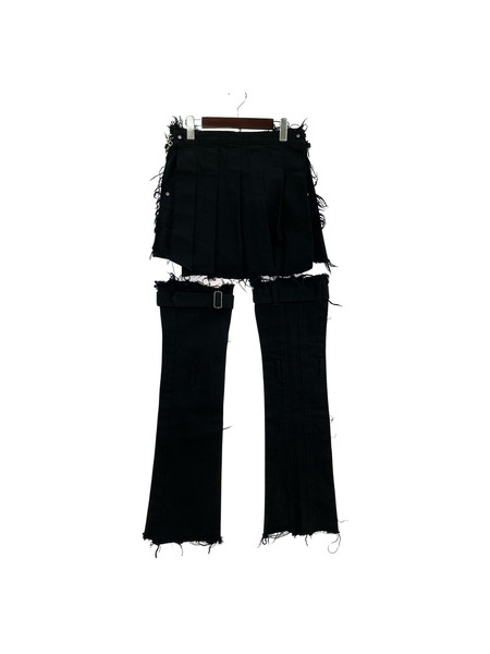 Voltage Control Filter Leg Cutout Bondage Denim Skirt 3way