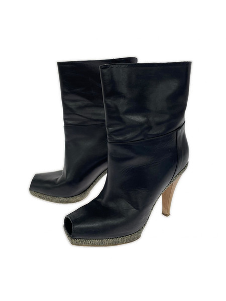 MARNI パンプス・ヒール オープントゥ レザー BLK