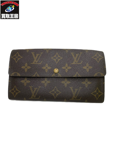 ルイ ヴィトン 長財布 ファスナー付き長財布 レディース ポシェットポルトモネクレディ モノグラム ブラウン MI0972 M61725