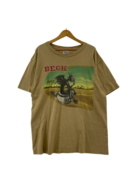 90s BECK ODELAY DEVILS HAIRCUT USA製 WILD OATS Tシャツ L ベージュ