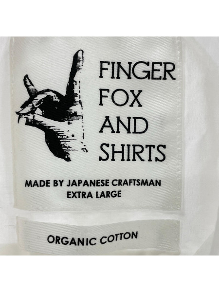 長袖シャツ FINGER FOX AND SHIRTS 白