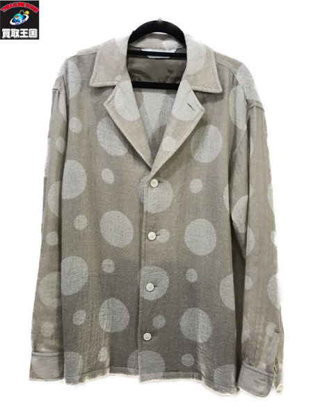 SASQUATCHfabrix. 22AW DOTS SHIRT JACKET L/22AW-SY9-009/サスクワッチファブリックス/ベージュ/ジャケット[値下]