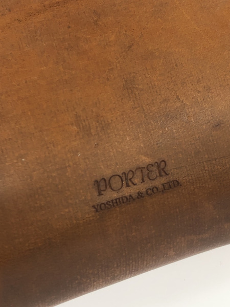 PORTER フォイルレザーラウンドZIP長財布 茶[値下]