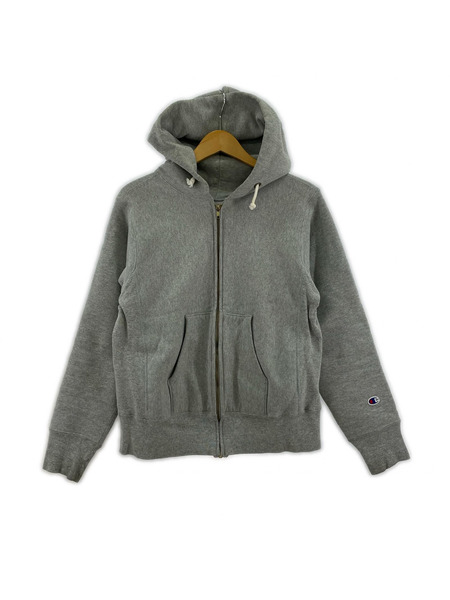 Champion パーカー(ジップアップ) REVERSE WEAVE/単色赤タグ/ジップパーカー/M