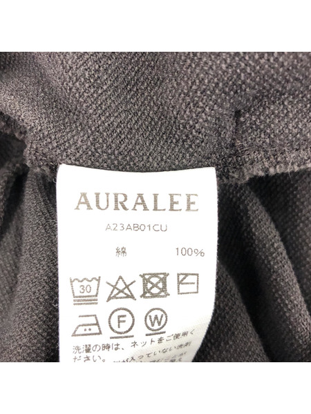 AURALEE Super High Gauze Sweat Zip 4 ダークブラウン