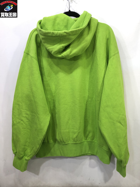 Supreme 24SS Overdyed Small Box Zip Up Hooded SweatShirt/M/黄緑/シュプリーム