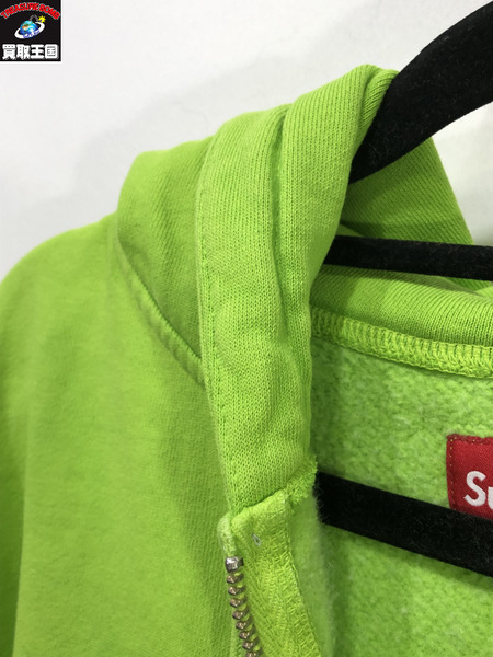 Supreme 24SS Overdyed Small Box Zip Up Hooded SweatShirt/M/黄緑/シュプリーム