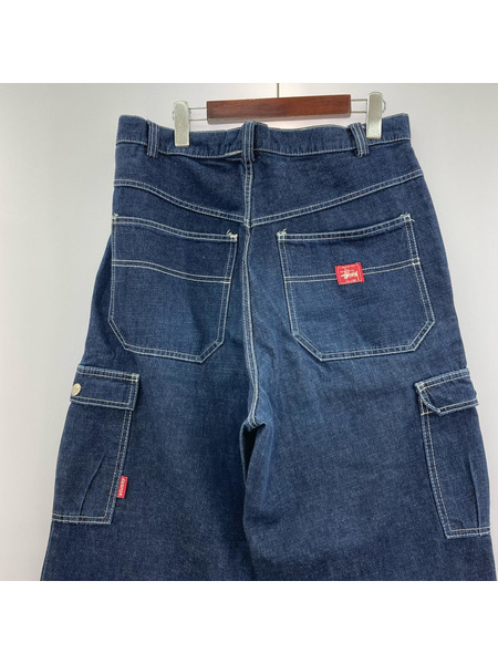 STUSSY デニム・ジーンズ 90s USA製 デニムカーゴパンツ W34