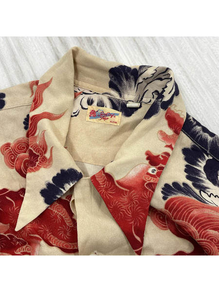 SUN SURF 半袖シャツ 唐獅子牡丹 S