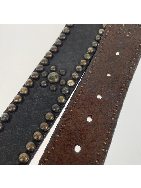 RRL ソノ他 スタッズレザーベルト