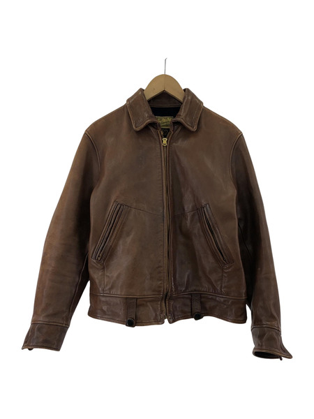 JOE McCOY HORSE HIDE LEATHER COATS レザージャケット 40 茶