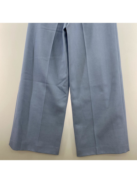 POSTELEGANT WOOL CALZE WIDE TROUSERS ブルー