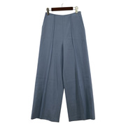 POSTELEGANT WOOL CALZE WIDE TROUSERS ブルー