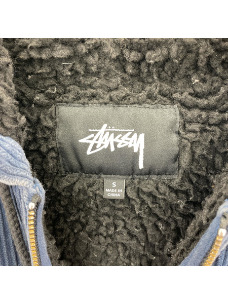 STUSSY 20AW Wide Wale Work JKT 裏ボアコーデュロイジャケット S 115540[値下]