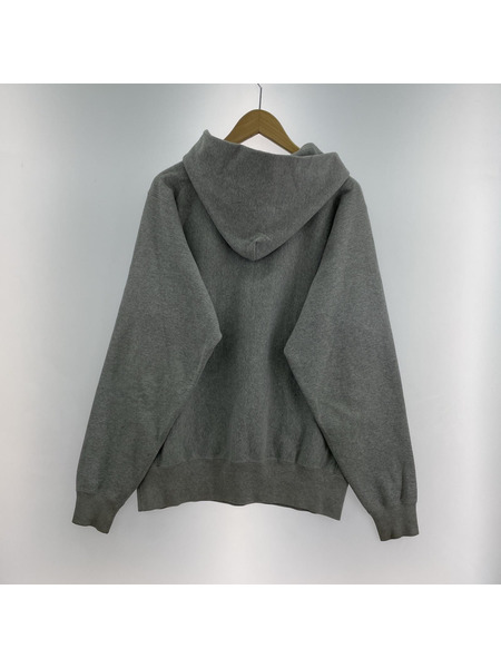 HUMAN MADE パーカー カレッジロゴパーカー グレー (M)