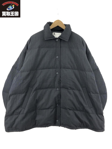 RIM.ARK Coverall stripe down CT ストライプダウンコート 38 グレー